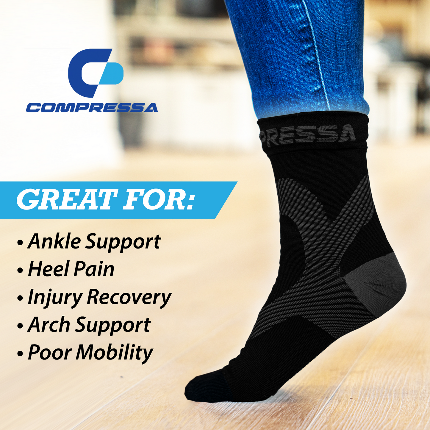 Compression Socks w/Covered Toe